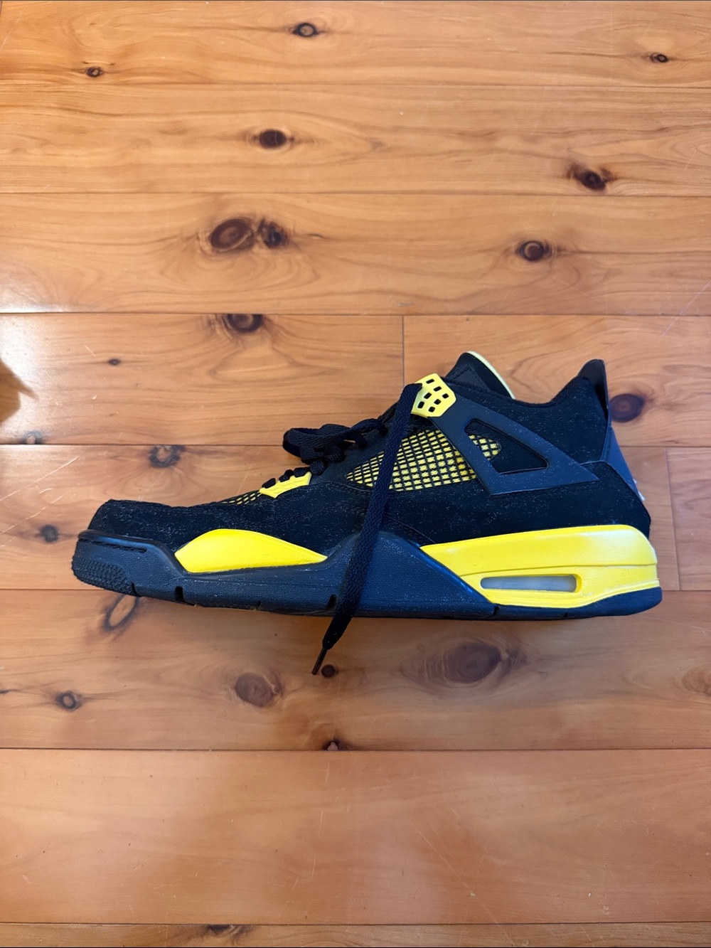 Jordan Black and Yellow Retro Style Sneaker - Picture 4 of 4